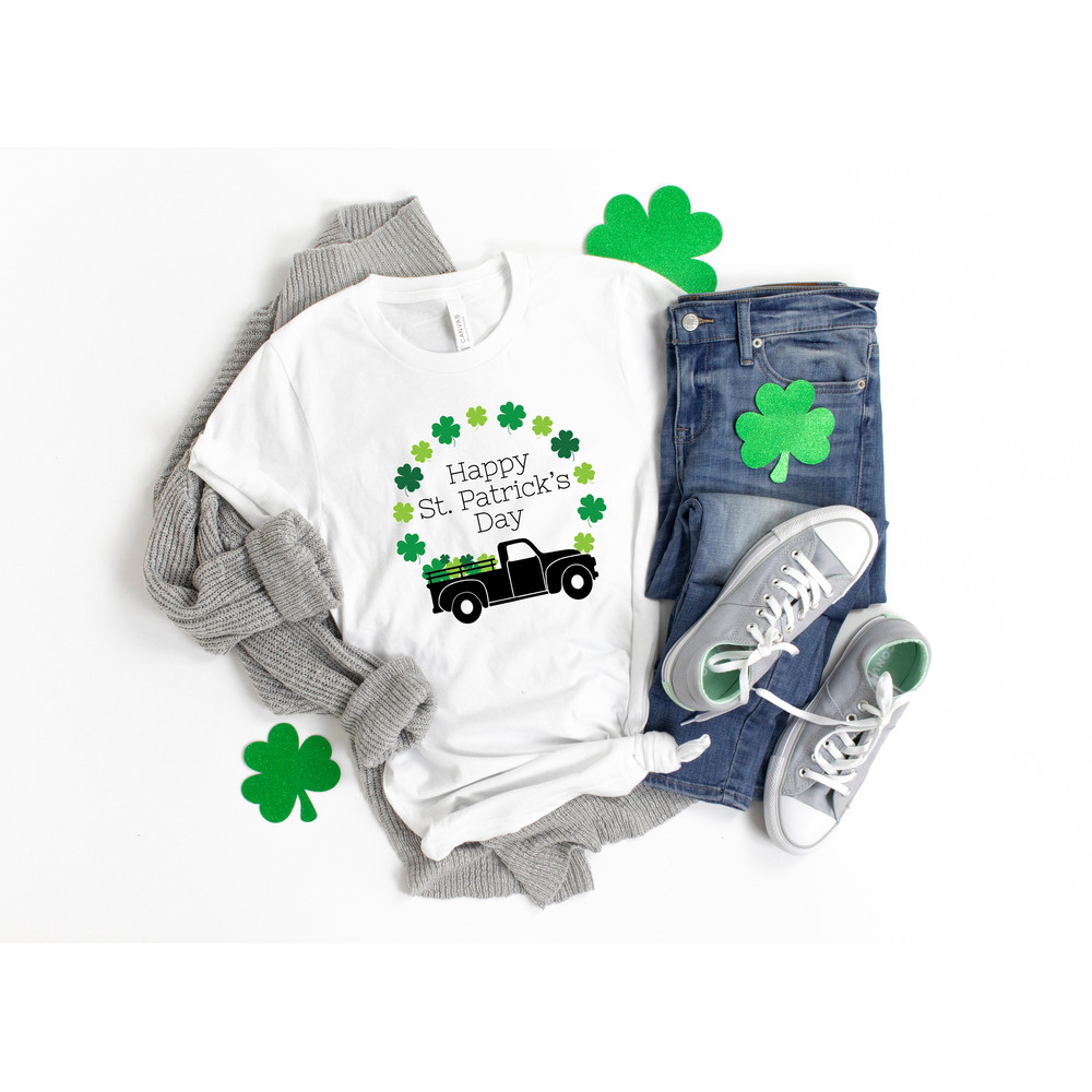 Happy St Patricks Day Shirt,Shamrock Shirt,Saint Patricks Day Shirt,Patricks Vintage Truck Shirt,Saint Patricks Day Family Matching Shirt - 2.jpg