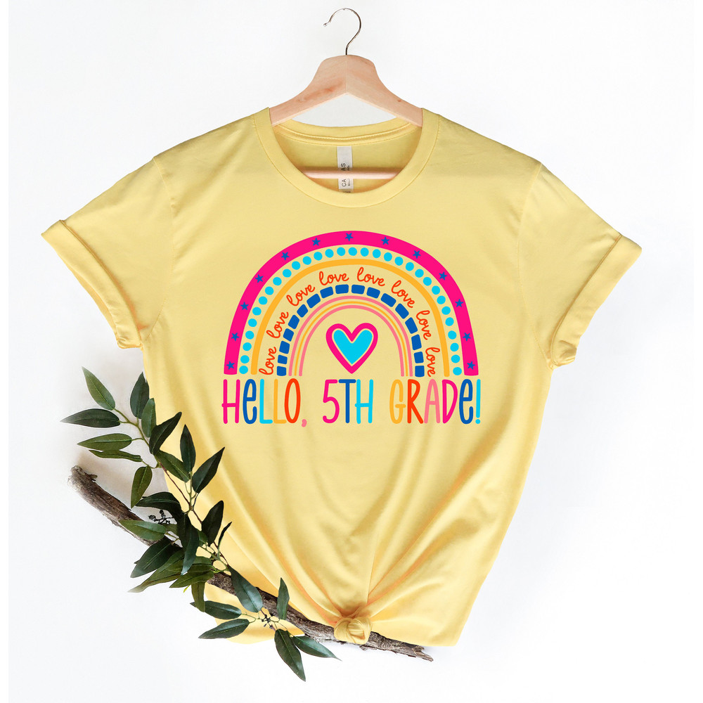 Hello 5th grade Shirts,Teach Love Inspire Shirt,Back To School Shirt,Fifth Grade Teacher Tee,Teacher Appreciation Tee,1st day of school - 3.jpg