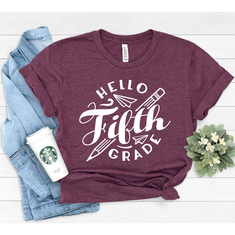 Hello Fifth Grade Shirt, Fifth Grade Teacher Shirt, Teacher Gift, Gift for Teachers, 5th Grade, Fifth Grade Teacher,Back to School Shirt - 4.jpg