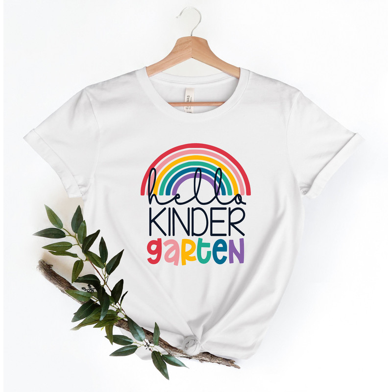 Hello Kindergarten Shirts,Teach Love Inspire Shirt,Back To School Shirt,First Grade Teacher Tee,Teacher Appreciation Tee,1st day of school - 1.jpg