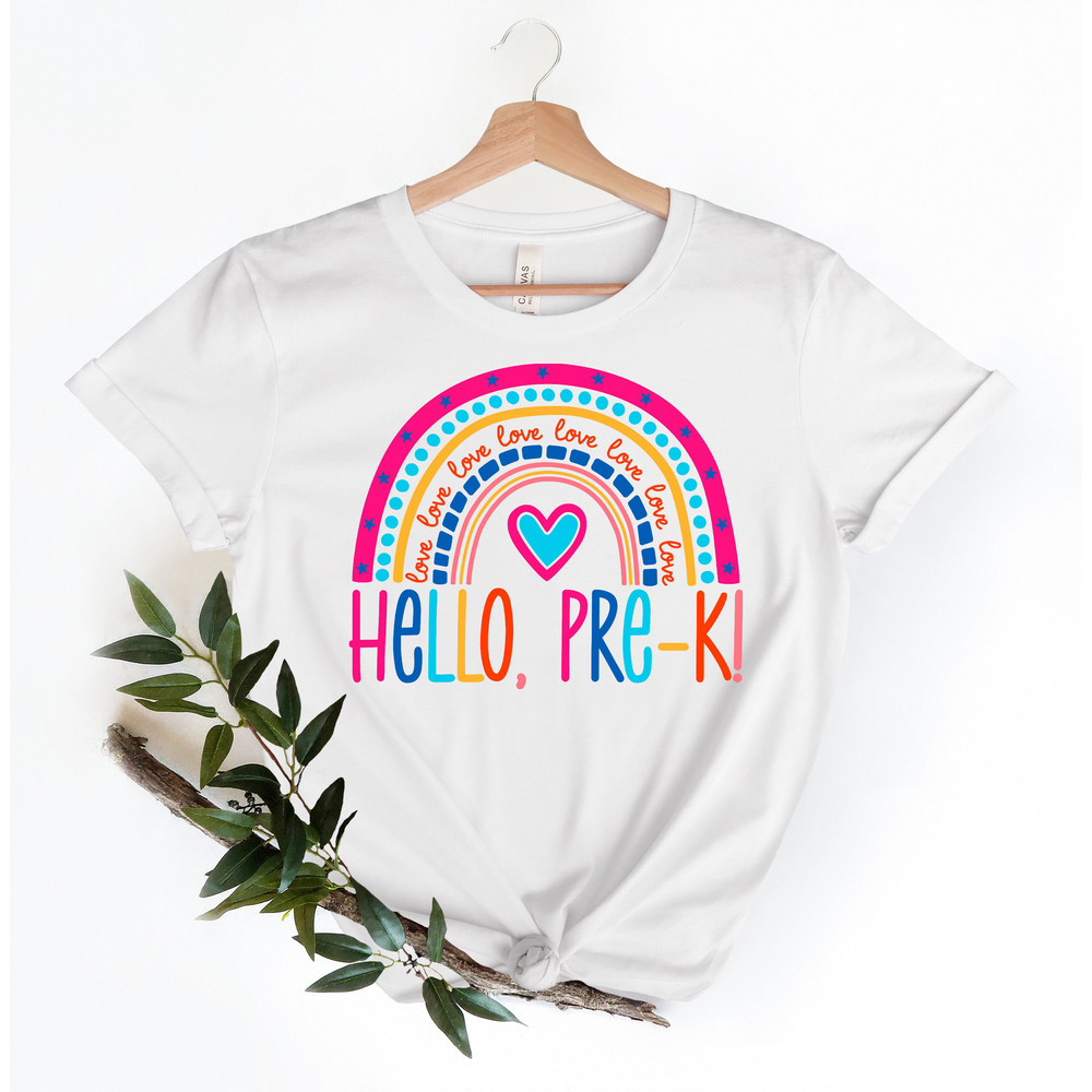 Hello PRE-K grade Shirts,Teach Love Inspire Shirt,Back To School Shirt,PRE-K Teacher Tee,Teacher Appreciation Tee,1st day of school - 3.jpg