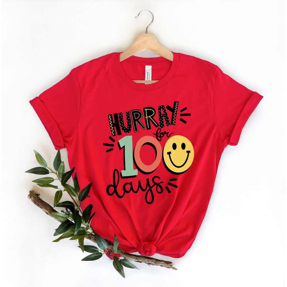 Hurray for 100 Days shirt,100 Days Brighter Shirt,Teacher Shirt,100th Day Of School,Back To School Shirt,Teacher 100 days Shirt - 1.jpg