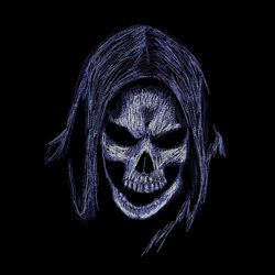 skull /anonymous / line art embroidery design/ line art design / embroidery pattern/ design pes dst vp3  format