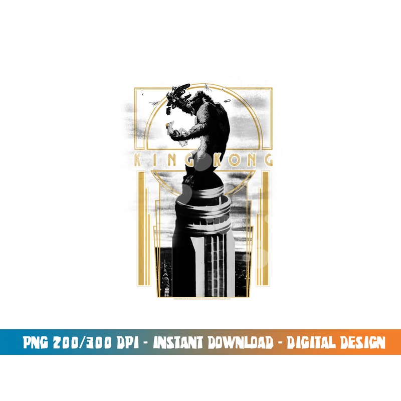 King Kong Deco Longsleeve T Shirt Long Sleeve png, sublimation .jpg