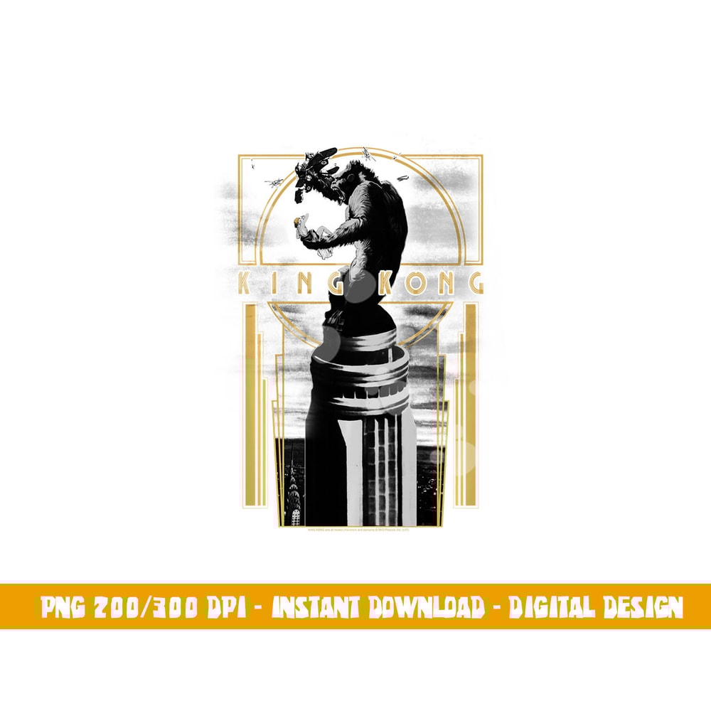 King Kong Deco Longsleeve T Shirt Long Sleeve png, sublimation .jpg