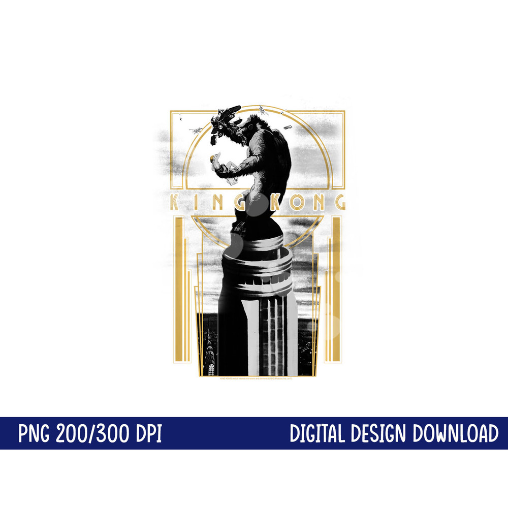 King Kong Deco Longsleeve T Shirt Long Sleeve png, sublimation .jpg