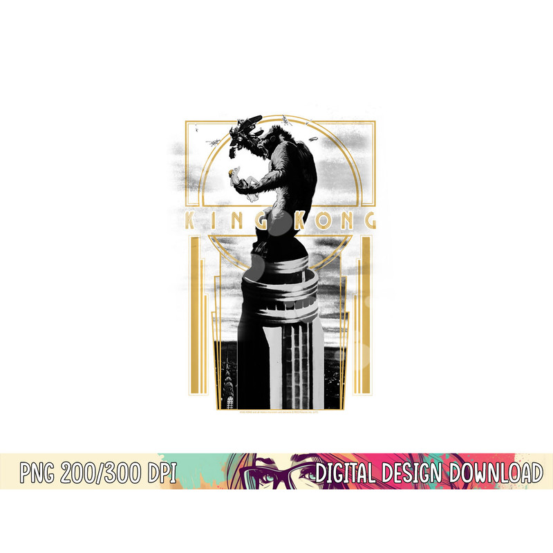 King Kong Deco Longsleeve T Shirt Long Sleeve png, sublimation .jpg
