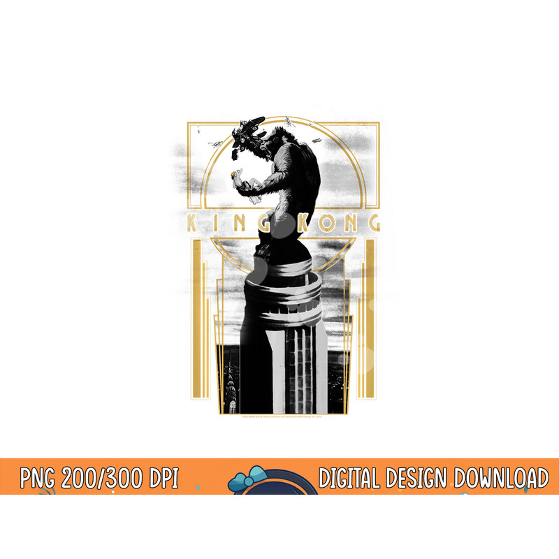 King Kong Deco Longsleeve T Shirt Long Sleeve  png, sublimation .jpg