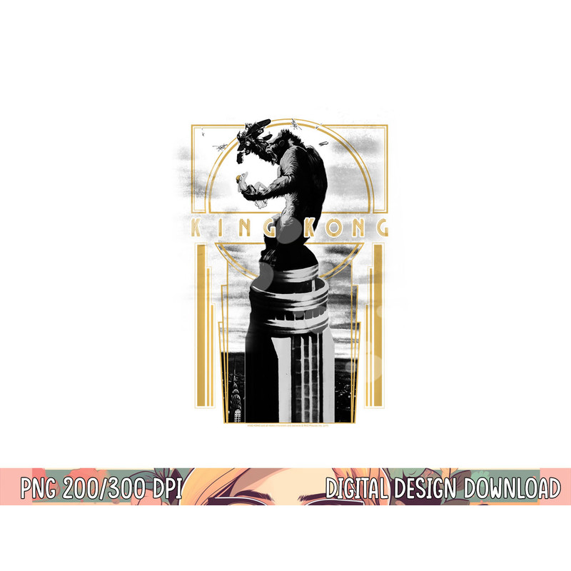 King Kong Deco Longsleeve T Shirt Long Sleeve png, sublimation .jpg