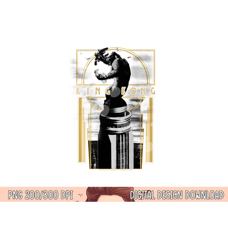 King Kong Deco Longsleeve T Shirt Long Sleeve png, sublimation .jpg