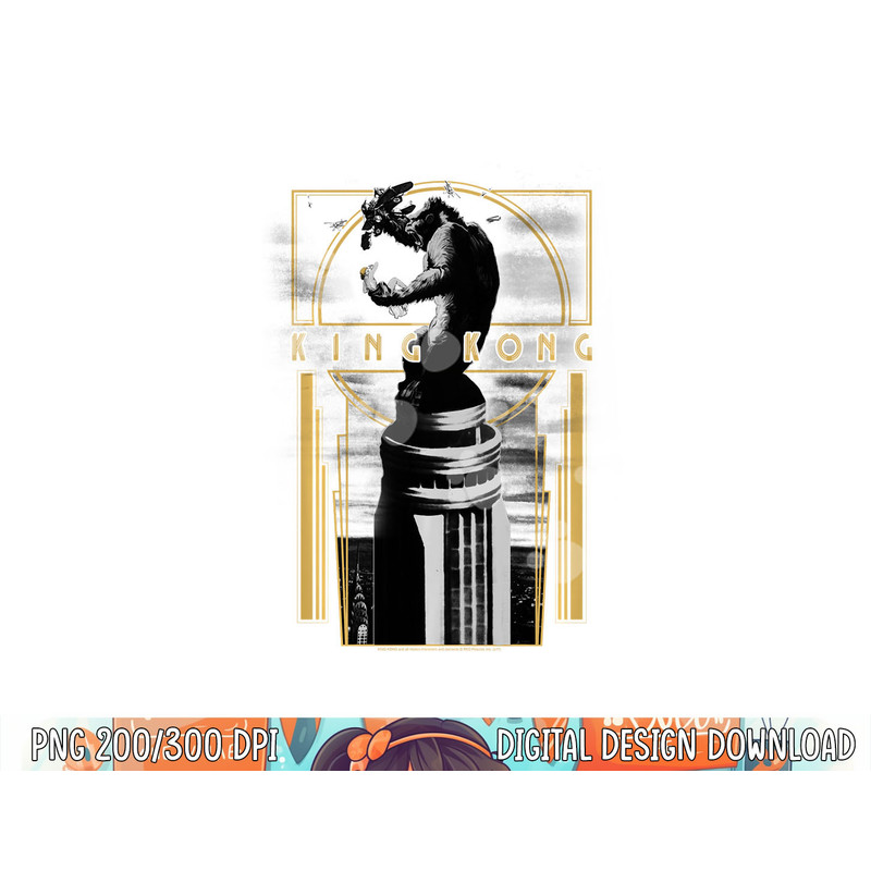 King Kong Deco Longsleeve T Shirt Long Sleeve png, sublimation .jpg