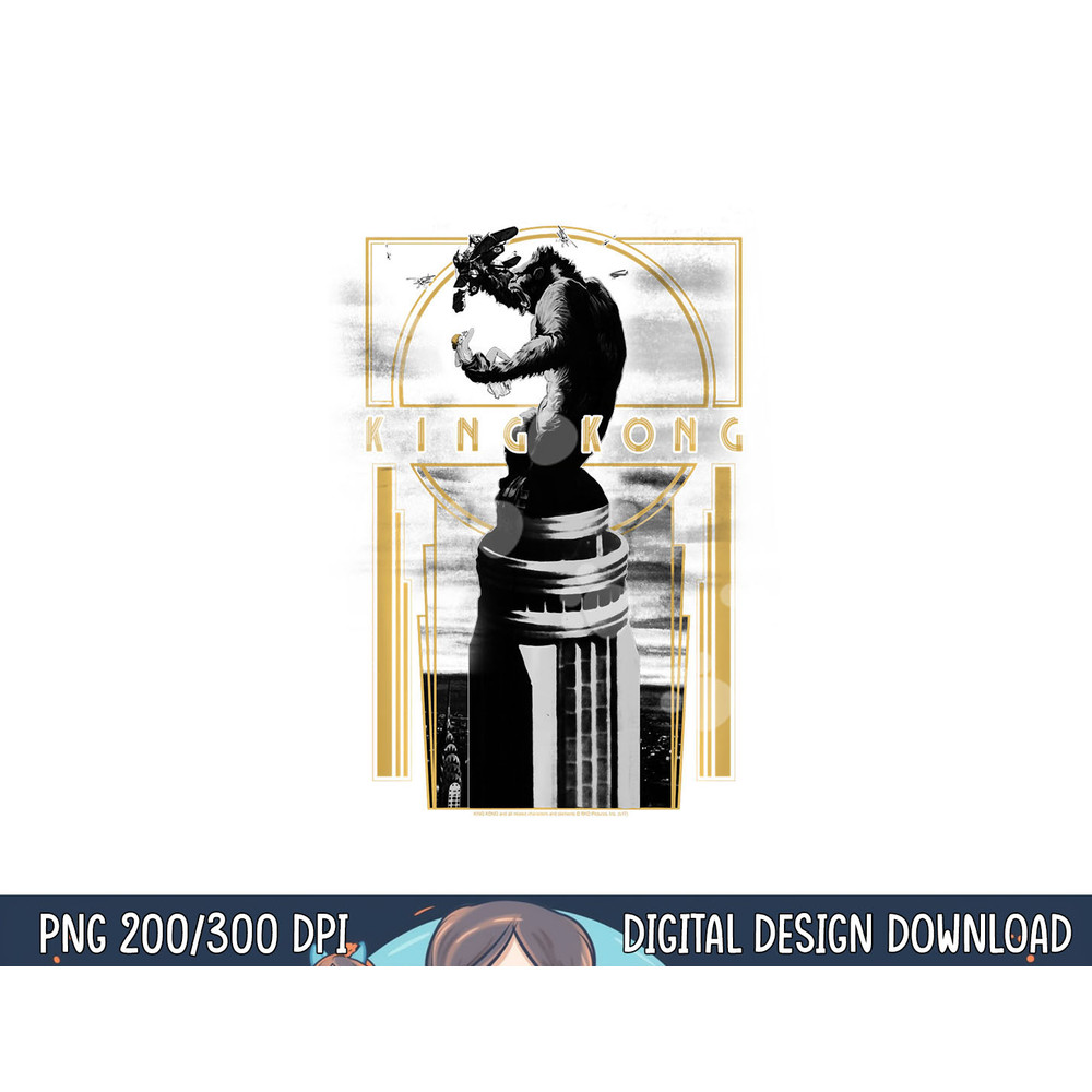 King Kong Deco Longsleeve T Shirt Long Sleeve png, sublimation .jpg