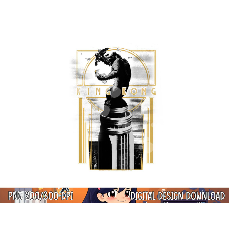 King Kong Deco Longsleeve T Shirt Long Sleeve png, sublimation .jpg
