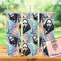 skinny horror tumbler, straight pastel rainbow call me 20oz skinny tumbler, do you like scary movies 30oz skinny tumbler