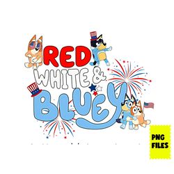 red white bluey png, bluey png, bluey png, bluey happy usa png, 4th of july png, bluey patriotic png digital file