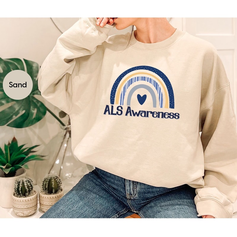 ALS Support T-Shirt, ALS Awareness Month Outfit, ALS Warrior Tee, Amyotrophic Lateral Sclerosis, Als Survivor Gift, Als Rainbow Graphic Tees - 7.jpg
