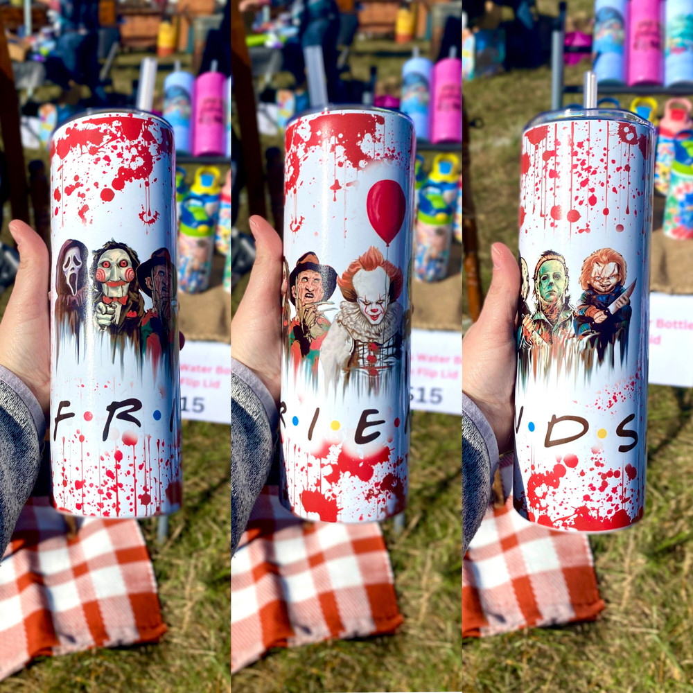 20oz30oz Friends Horror Sublimation Tumbler, Horror Movie Tumbler, Gift Tumbler, Scary Tumbler, IT Movie Tumbler, Trending Tumbler.jpg