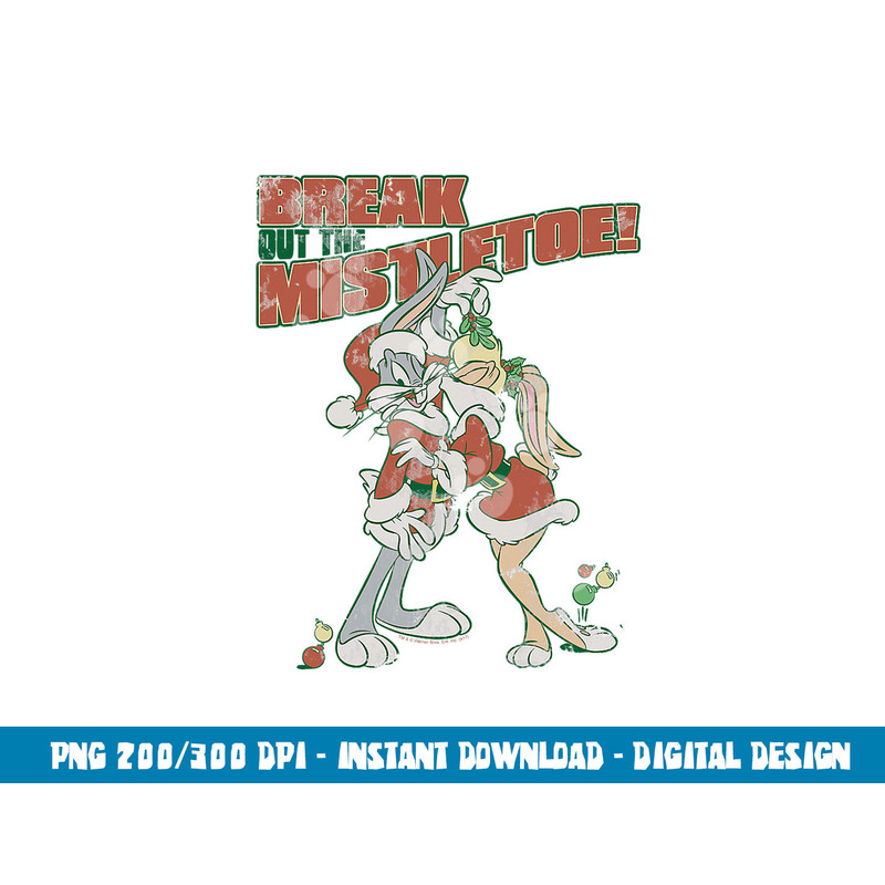 Looney Tunes Bugs and Lola Mistletoe png, sublimation .jpg