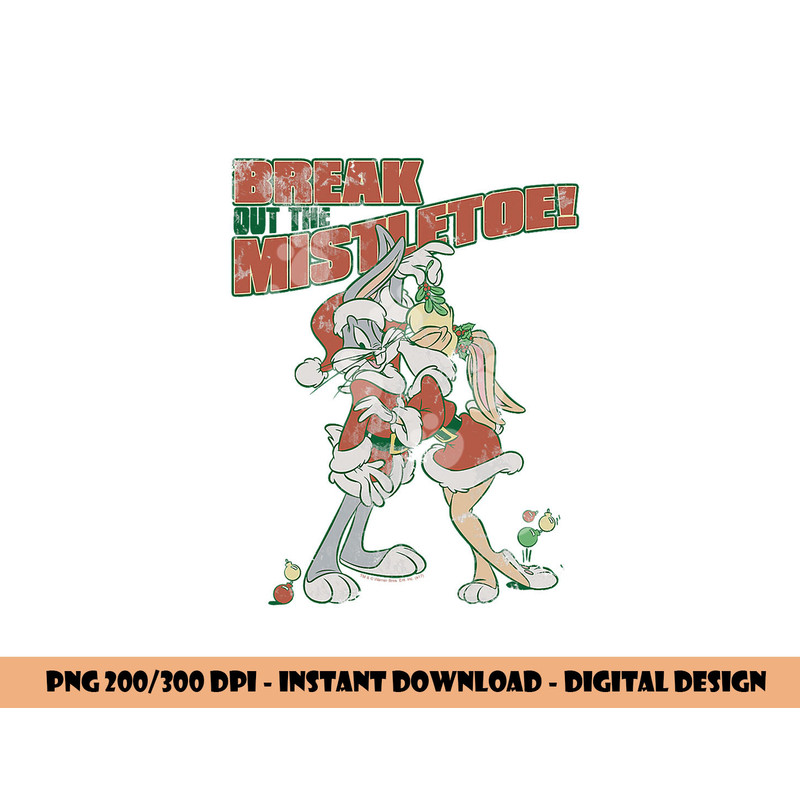 Looney Tunes Bugs and Lola Mistletoe  png, sublimation .jpg