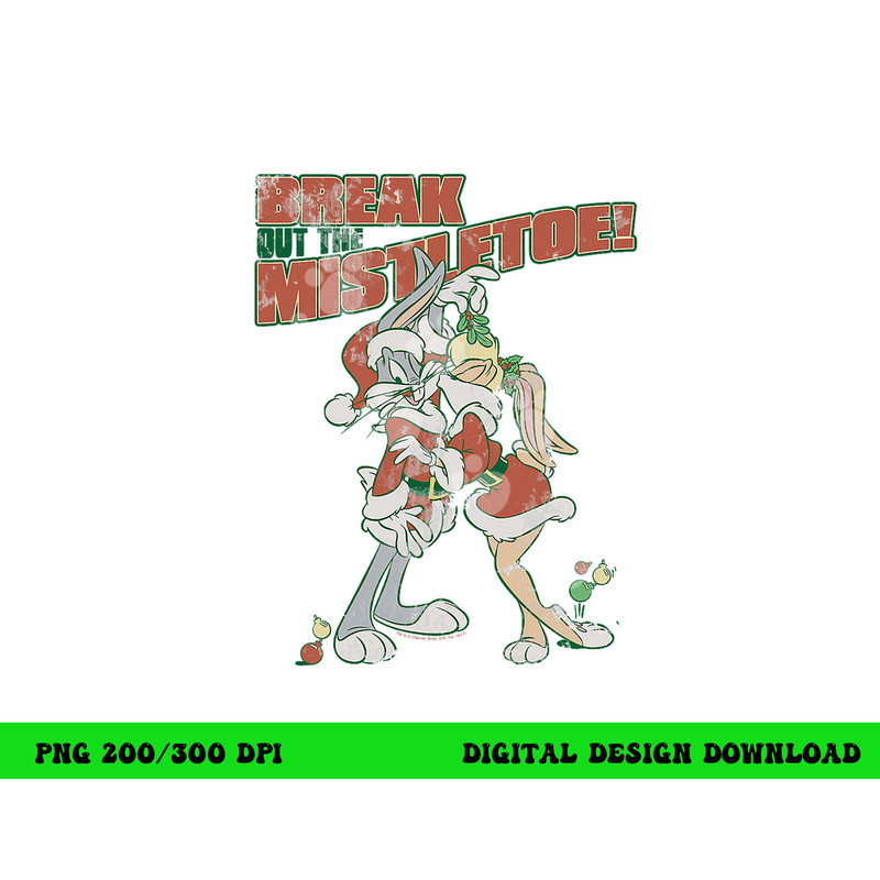 Looney Tunes Bugs and Lola Mistletoe  png, sublimation .jpg