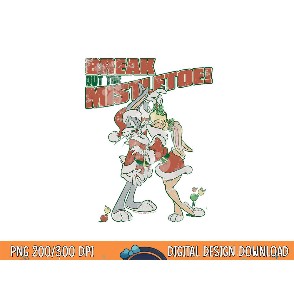 Looney Tunes Bugs and Lola Mistletoe  png, sublimation .jpg