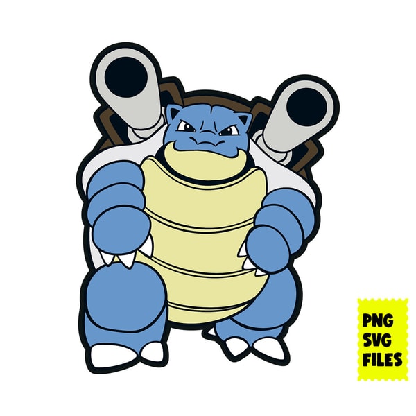 Blastoise Vector Blastoise Svg, Pokemon Svg, Pokemon Characters Svg, Cartoon - Inspire ...