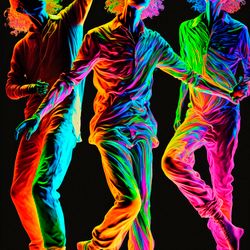 Let's Dance! Colorful Psychedelic Art.