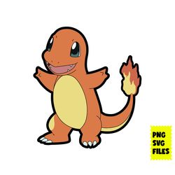 pokemon hitokage svg, hitokage svg, pokemon svg, pokemon characters svg, cartoon svg, animal svg, png digital file