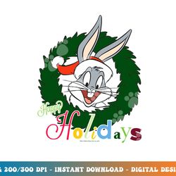 looney tunes holiday bugs bunny  png, sublimation