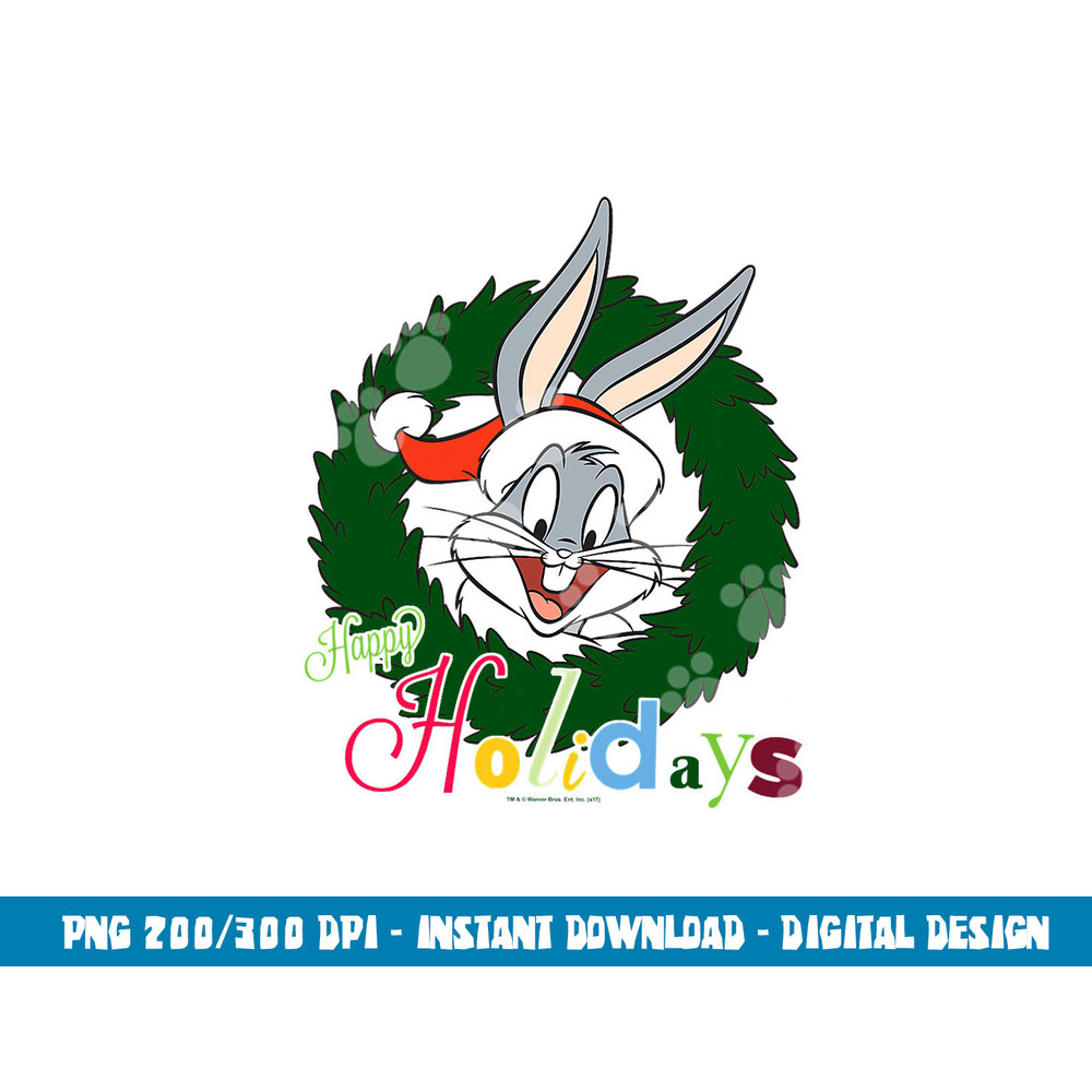 Looney Tunes Holiday Bugs Bunny png, sublimation .jpg