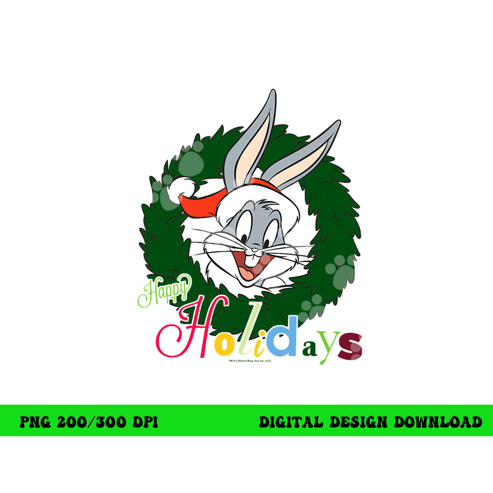 Looney Tunes Holiday Bugs Bunny  png, sublimation .jpg