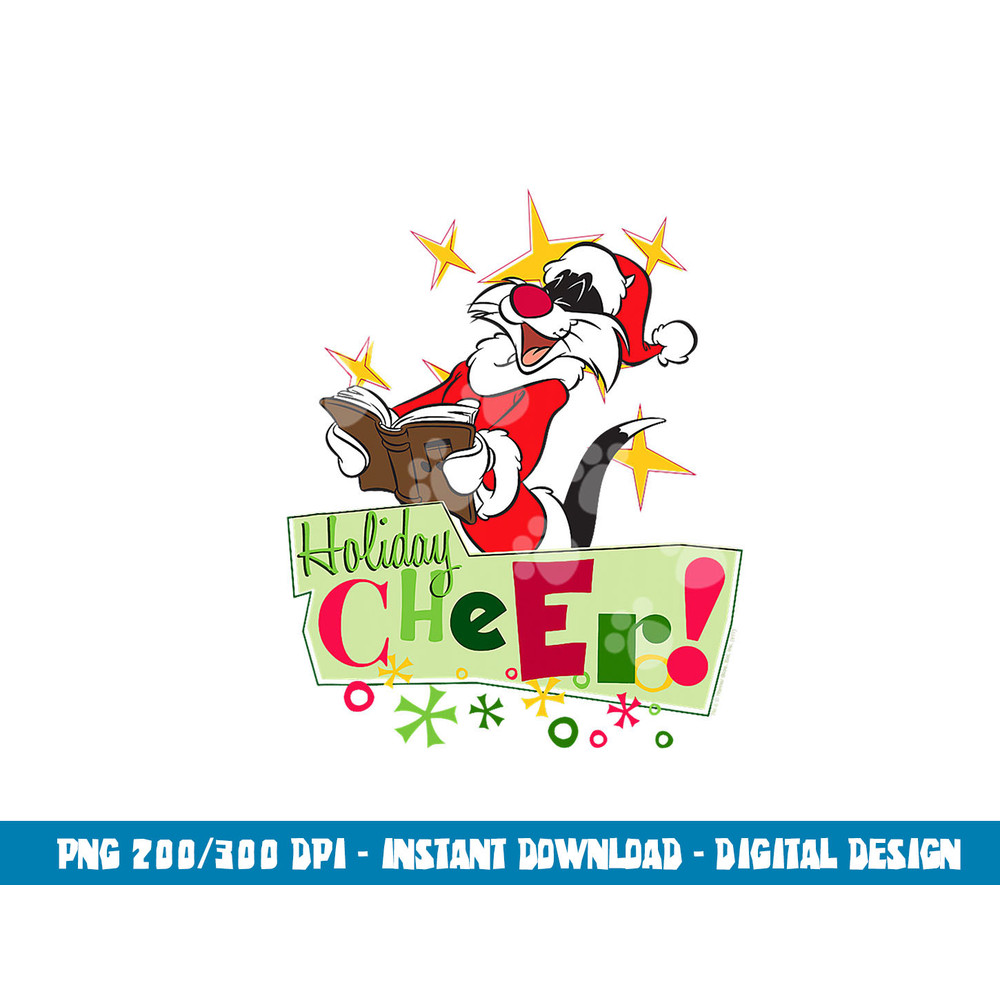 Looney Tunes Holiday Cheer Sylvester png, sublimation .jpg