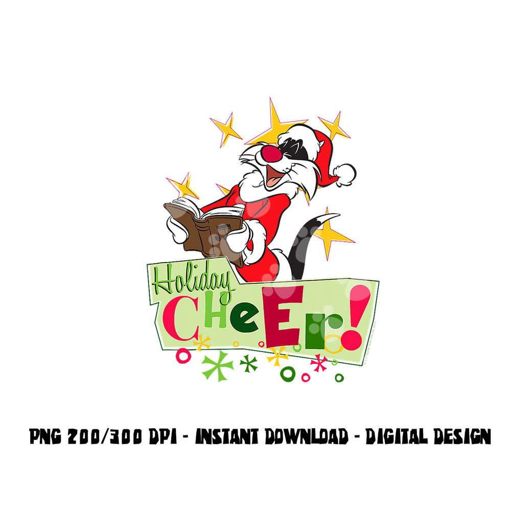 Looney Tunes Holiday Cheer Sylvester png, sublimation .jpg