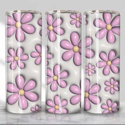 inflated flower 20 oz skinny tumbler design, purple 20 oz tumbler design template for sublimation, tumbler templates png