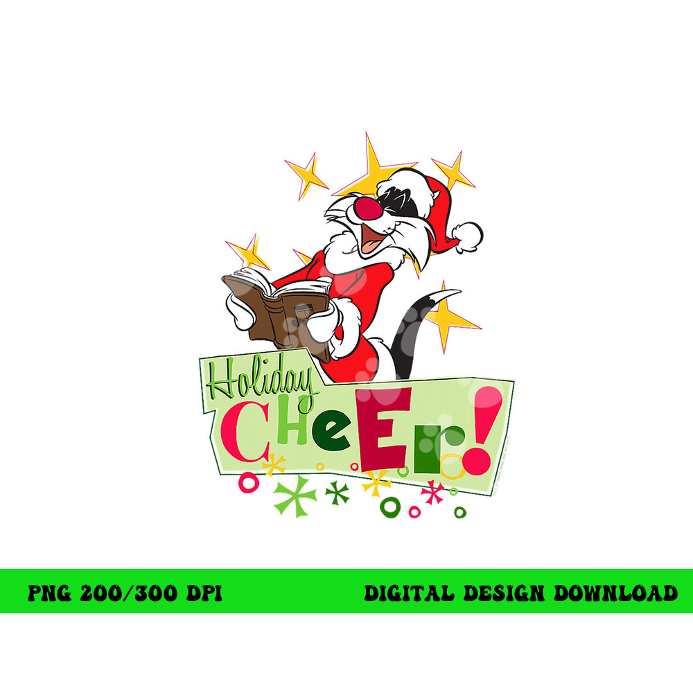 Looney Tunes Holiday Cheer Sylvester  png, sublimation .jpg