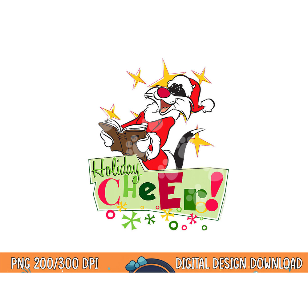 Looney Tunes Holiday Cheer Sylvester  png, sublimation .jpg