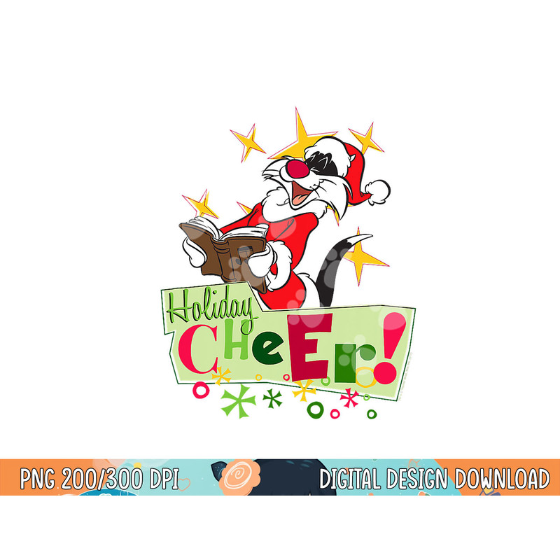 Looney Tunes Holiday Cheer Sylvester  png, sublimation .jpg