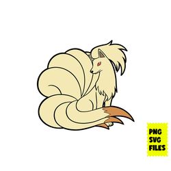 ninetales svg, pokemon ninetales svg, pokemon svg, pokemon characters svg, cartoon svg, png digital file