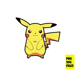 pikachu svg, pokemon pikachu svg, pokemon svg, pokemon characters svg, cartoon svg, png digital file