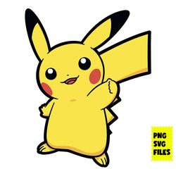 pikachu pokemon svg, pikachu svg, satoshi svg, pokemon svg, pokemon characters svg, cartoon svg, png digital file