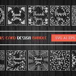 thank you cards paper cut bundle svg thank you cards paper cut bundle svg