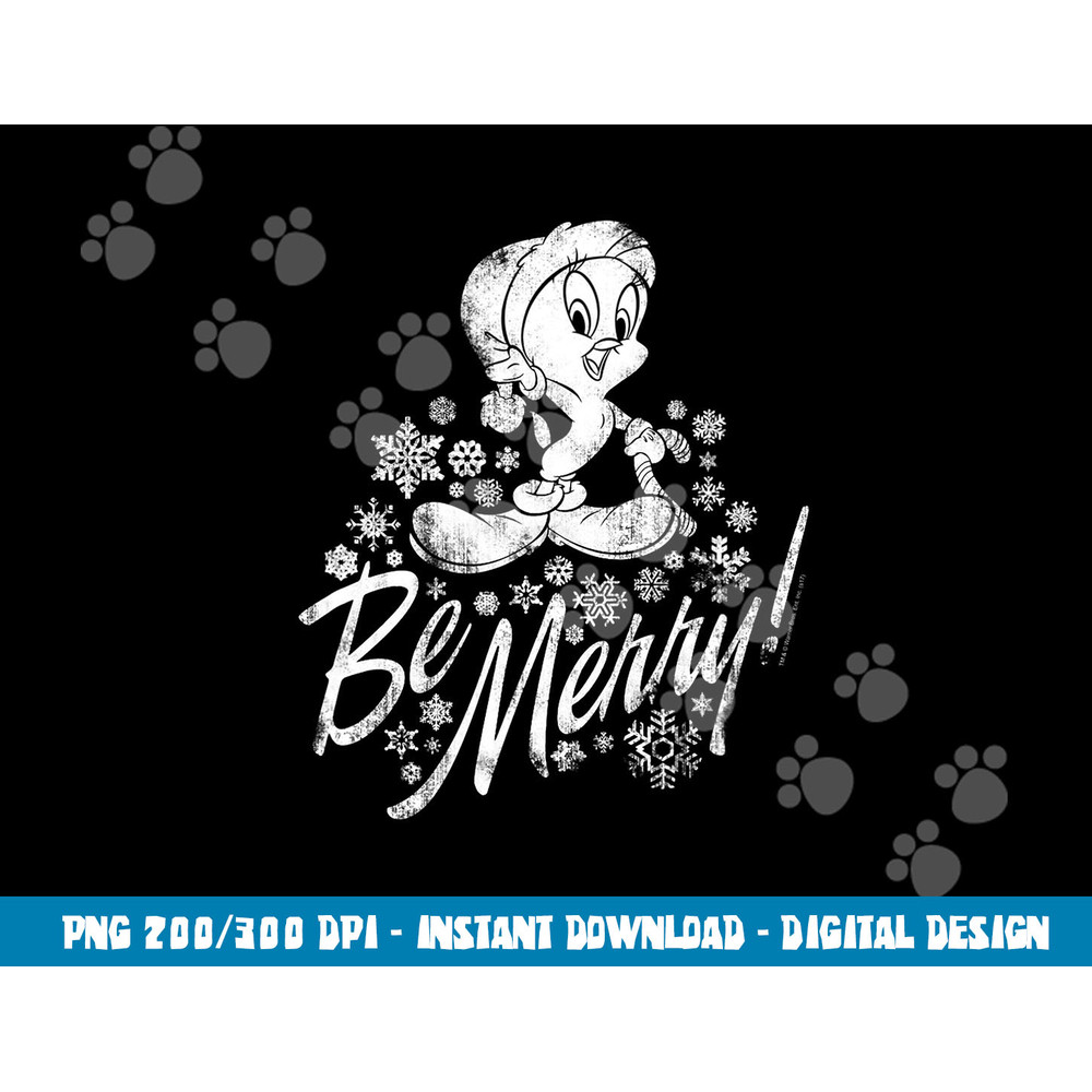 Looney Tunes Merry Tweety T Shirt  png, sublimation .jpg