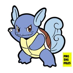 pokemon wartortle svg, wartortle svg, pikachu svg, pokemon svg, pokemon characters svg, cartoon svg, png digital file