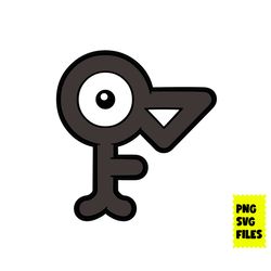 pokemon unown svg, unown svg, pikachu svg, pokemon svg, pokemon characters svg, cartoon svg, png digital file