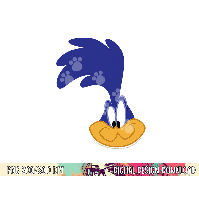 Looney Tunes Road Runner Big Face png, sublimation .jpg