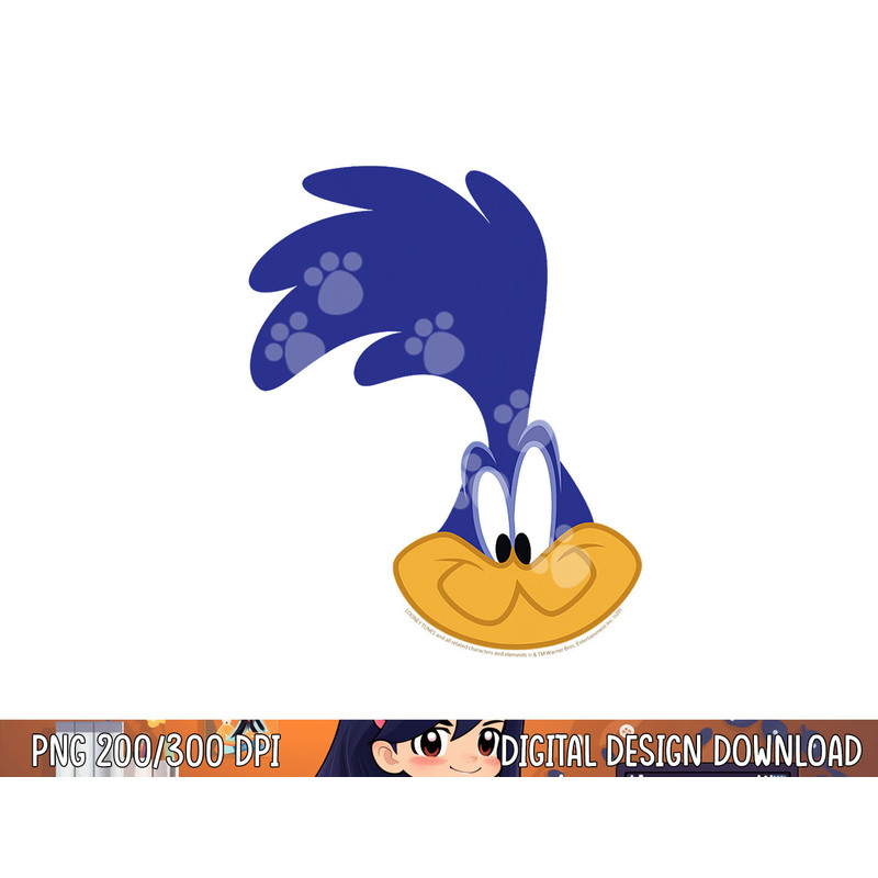 Looney Tunes Road Runner Big Face png, sublimation .jpg