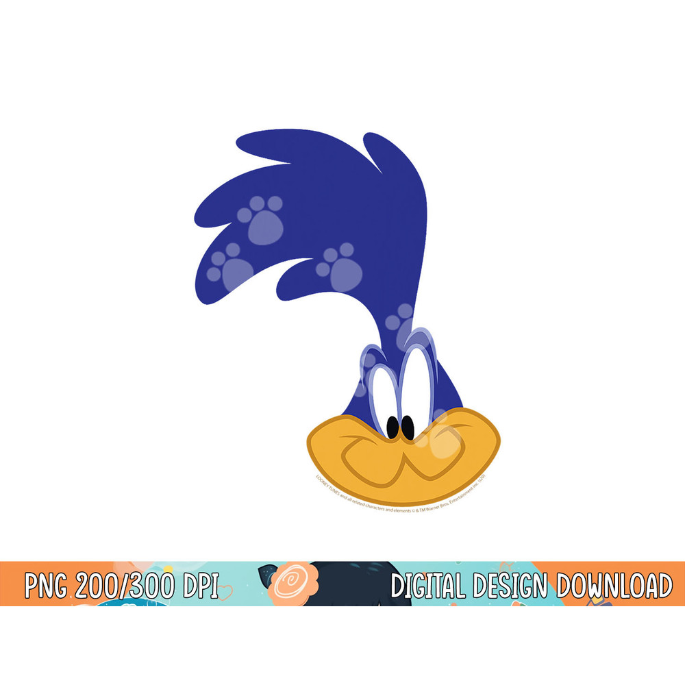 Looney Tunes Road Runner Big Face  png, sublimation .jpg