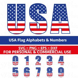 USA FLAG FONT Svg, Usa Flag Alphabets and numbers svg, Patriotic Svg, American Flag Font Svg Cricut, American Flag Svg,