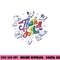 Looney Tunes That s All Folks Group Faces Rainbow Text V2  png, sublimation .jpg
