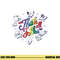 Looney Tunes That s All Folks Group Faces Rainbow Text V2  png, sublimation .jpg